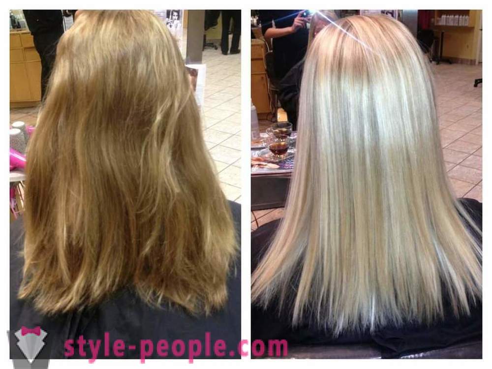 Blondirovanie hiukset - ominaisuuksia, menettelyt kuvaus ja arvostelut