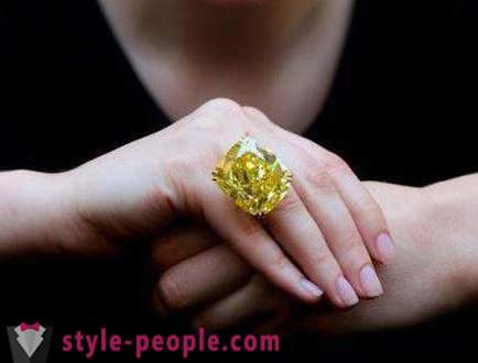 Keltainen timantti: ominaisuudet, alkuperä, louhinta ja mielenkiintoisia faktoja