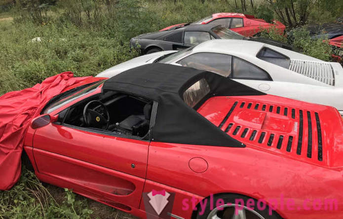 Yhdysvalloissa, löysimme kentän hylättyjä autoja Ferrari
