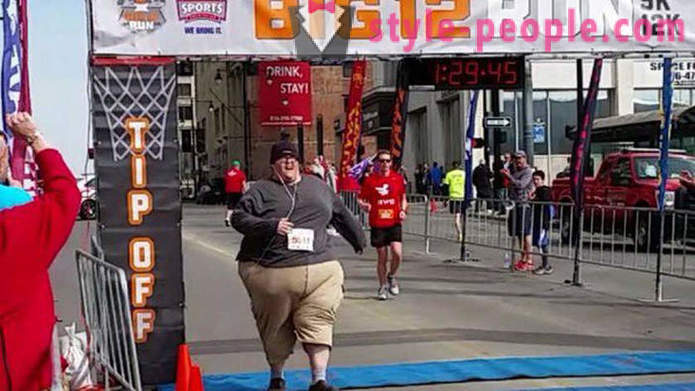 Run, pysähtymättä: mies punnitus 250 kg inspiroi ihmisiä hänen esimerkki
