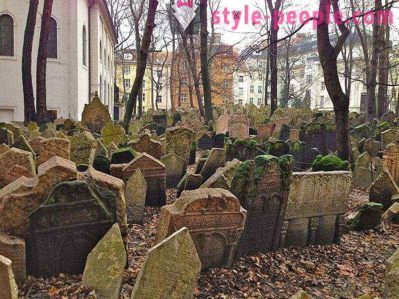Monikerroksinen juutalainen hautausmaa Prahassa