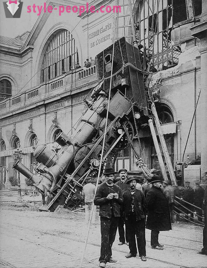 Junaonnettomuuteen Montparnasse Station vuonna 1895