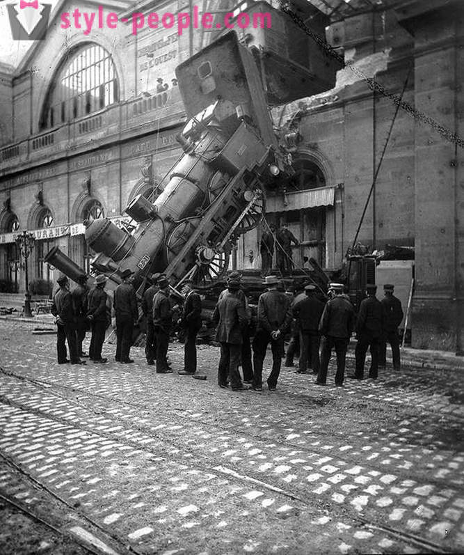 Junaonnettomuuteen Montparnasse Station vuonna 1895
