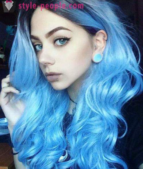 Tyttö sininen hiukset: ominaisuuksia, kuvaukset ja mielenkiintoisia faktoja